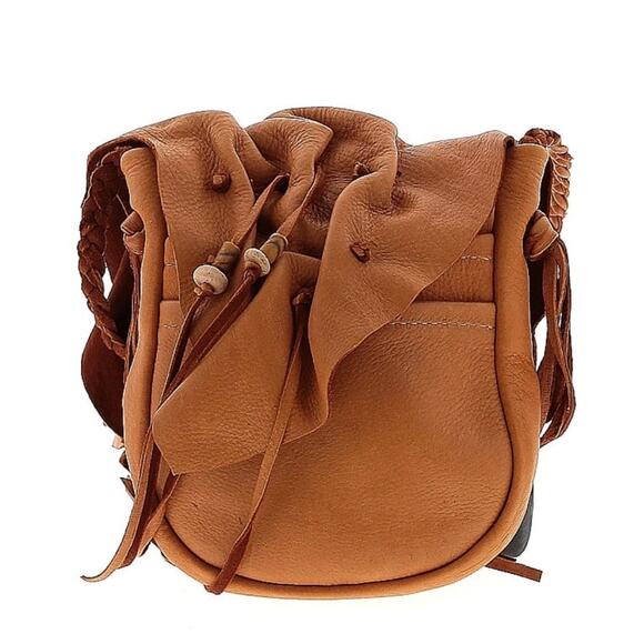 Vintage handmade Carol Kotozre deer skin leather fringe bag - Picture 3 of 10